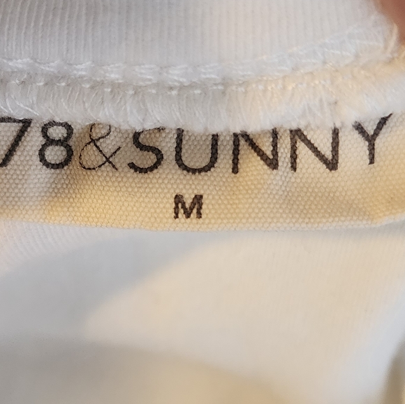 78 & Sunny White Crew Neck Sweatshirt Size Medium - Picture 6 of 7
